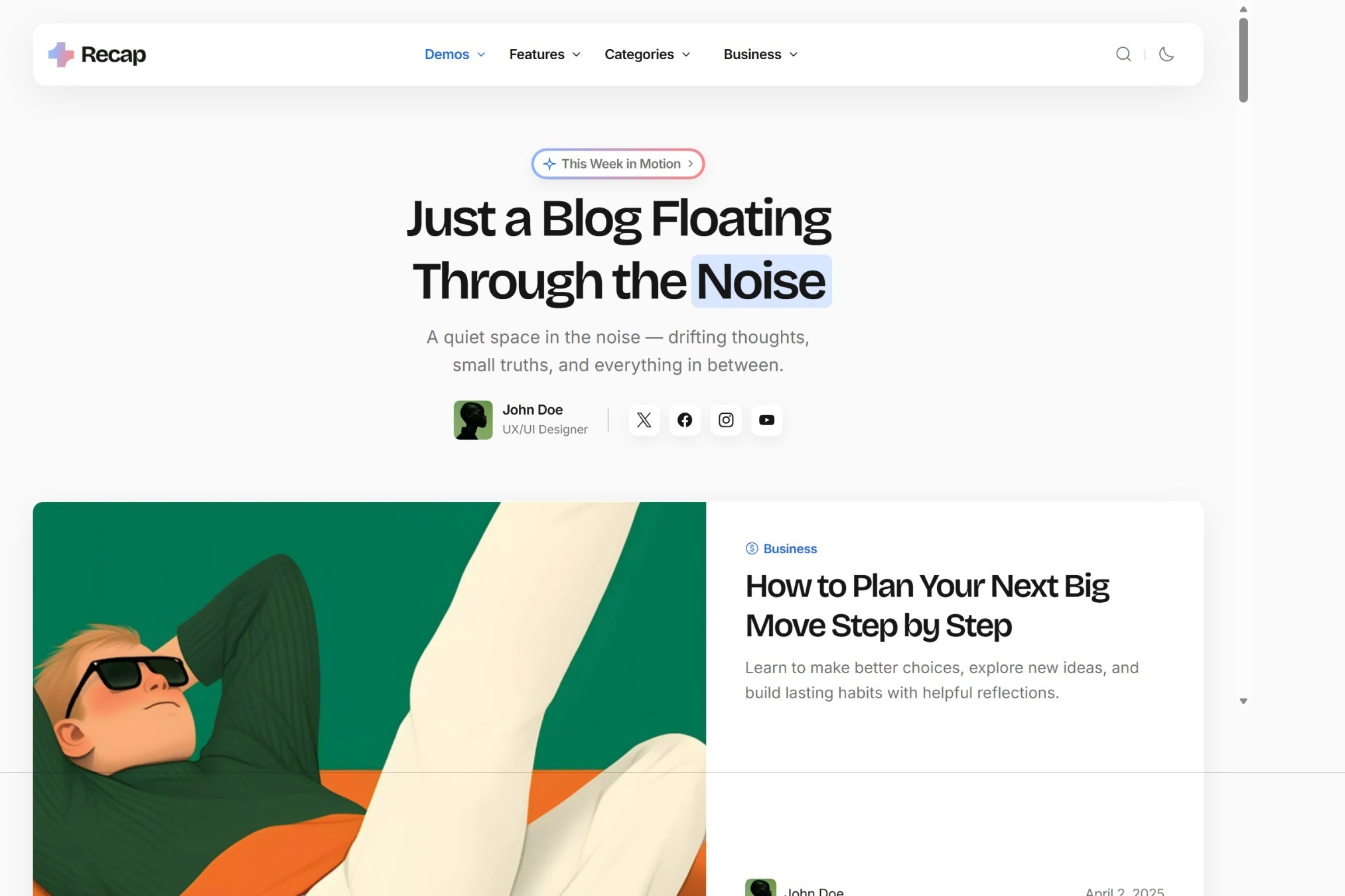 Recap Blogger's D. WordPress Theme
